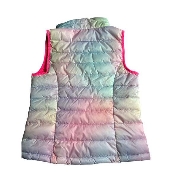 Girls' Rainbow Quilted Puffer Vest with Zip Closure Amazon Essential size XL - Picture 2 of 7